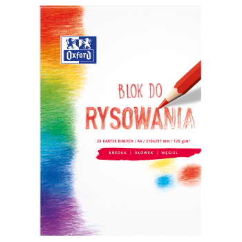 BLOK RYSUNKOWY OXFORD A4/20K BIAŁY